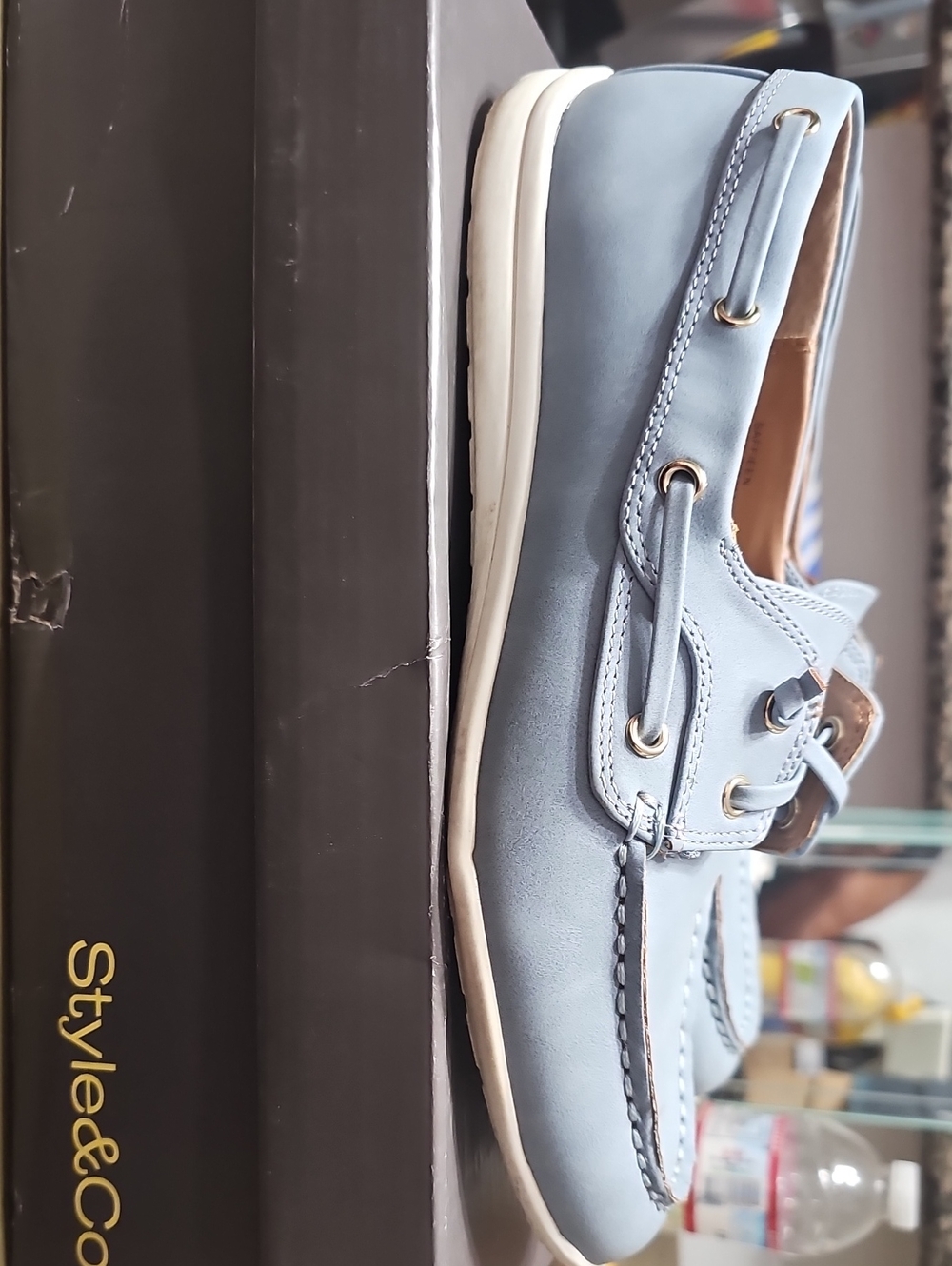 Style & Co. Men's Sky Blue Boat Shoes